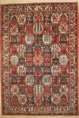 Felder-Bachtiar, Persien, ca. 50 Jahre, Wolle auf Baumwolle, ca. 390 x 265 cm, EHZ: 1-2