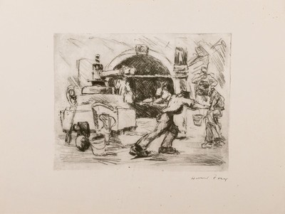 Hanns Fay, 1888 Frankenthal - 1957 Neustadt/Wstr., drei Werke: a. Aquarell, pflügende Bauern in der Pfalz, Blick auf die Haardt, signiert, ca. 34.5 ...