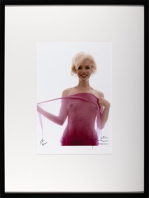Bert Stern 1929 - 2013, "Marylin", Fotografie auf dickem Papier, Blattgr. 48 x 33 cm,Rahmengr. 83 x 63 cm, vom Künstler handsigniert und ...