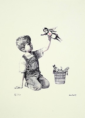 Banksy, geb. 1974, Lithographie, "Game Changer" (nach 2021), Ed 16/150, im Druck signiert, handnummeriert, Druckgrafik nach demim März ...