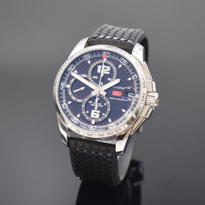 CHOPARD Armbandchronograph Mille Miglia GT XL Referenz 8459, Schweiz um 2010, Automatik, Chronometer in Edelstahl, orig. Kautschukband (besch.) m. ...