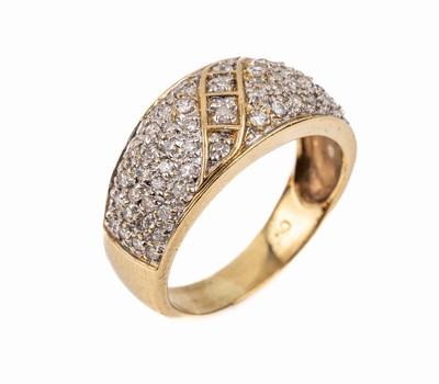 8 kt Gold Diamant-Ring, GG/WG 333/000, 8/8-Diamanten zus. ca. 0.50 ct Weiß/si-p 1, RW 56, ca. 4.2 g