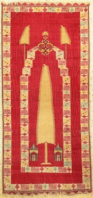 Kirsehir Gebetsteppich, Türkei, 19.Jhd, Wolle auf Wolle, ca. 210 x 98 cm, EHZ: 3
