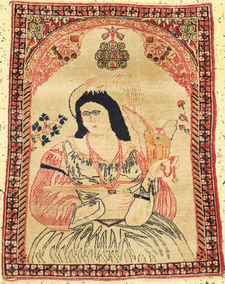 Kerman Ravar antik, Persien, 19.Jhd, Wolle auf Baumwolle, ca. 77 x 62 cm, EHZ: 2-3