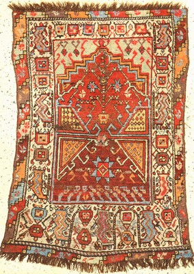 Konya antik, Türkei, 19.Jhd, Wolle auf Wolle, ca. 125 x 95 cm, verkürzt, EHZ: 3