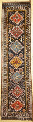 Ghaschgai alt, Persien, um 1920, Wolle auf Wolle, ca. 263 x 103 cm, EHZ: 2, (kleine Löcher)