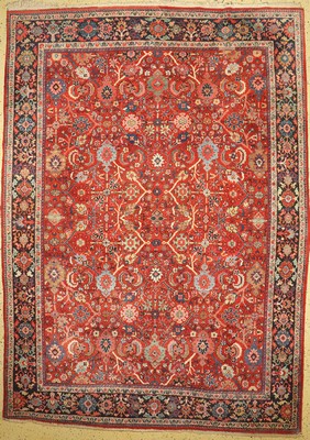 Sarogh Mahal, Persien, um 1940, Wolle auf Baumwolle, ca. 370 x 270 cm, Mottenfraß, EHZ: 3