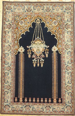 Ghom Kork, Persien, ca. 50 Jahre, Korkwollemit Seide, ca. 215 x 144 cm, EHZ: 1-2