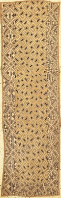 Kuba Cloth"Rafia", Afrika, Kongo, um 1900, Holzfaser, ca. 180 x 55 cm, EHZ: 1-2