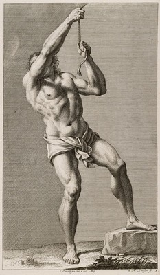 Georg Martin Preisler, 1700-1754, 9 Kupferstiche, allegorische, Darstellungen und Figurenstudien, z.T. signiert, ca. 32 x 20 cm, druckfrische ...