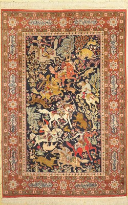 Lahor fein, Pakistan, ca. 50 Jahre, Wolle auf Baumwolle, ca. 210 x 140 cm, EHZ: 2