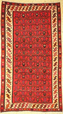 Dorfkelim alt, Persien, Malayer Region, um 1950, Wolle auf Baumwolle, ca. 269 x 152 cm, EHZ: 1-2