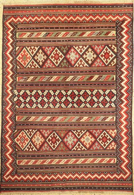 Sirdjan Kelim, Persien, um 1960, Wolle auf Wolle, ca. 236 x 166 cm, EHZ: 1-2
