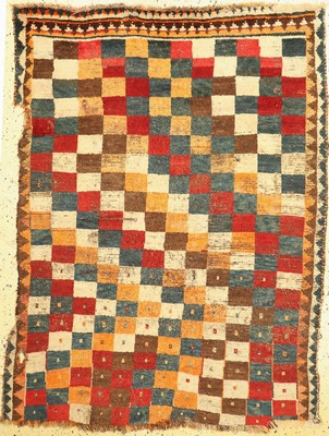 Luri Gabbeh Fragment antik, Persien, 19.Jhd, Wolle auf Wolle, ca. 170 x 128 cm