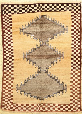 Ghaschgai Gabbeh, Persien, um 1950, Wolle auf Wolle, ca. 158 x 118 cm, EHZ: 1-2