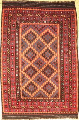Maymaneh Kelim, Afghanistan, um 1950, Wolleauf Wolle, ca. 285 x 195 cm, EHZ: 1-2