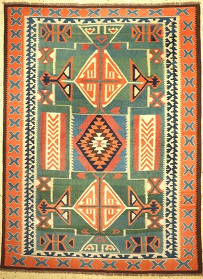 Kelim alt, Afghanistan, ca. 50 Jahre, Wolleauf Wolle, ca. 324 x 238 cm, EHZ: 1-2