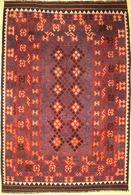 Maymaneh Kelim, Afghanistan, um 1950, Wolleauf Wolle, ca. 305 x 199 cm, EHZ: 1-2