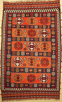 Ghaschgai Kelim, Persien, um 1920, Wolle auf Wolle, ca. 260 x 160 cm, EHZ: 1-2