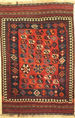Ghaschgai Kelim, Persien, um 1920, Wolle auf Wolle, ca. 251 x 167 cm, EHZ: 1-2