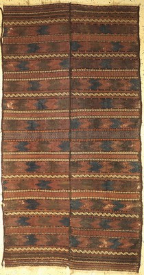 Belutsch Kelim antik, Persien, 19.Jhd, Wolle auf Wolle, ca. 307 x 163 cm, EHZ: 4