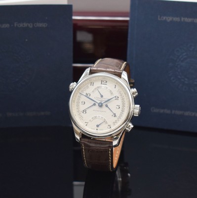 LONGINES Herrenarmbanduhr aus der Master Collection Referenz L2.717.4, Automatik, Edelstahlgeh. inkl. orig. Lederband m. dopp. Faltschl., beids. ...