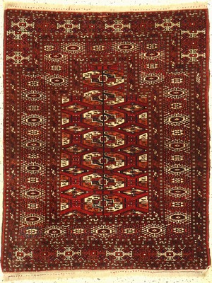 Buchara Gebetsteppich, Turkmenistan, um 1950, Wolle auf Wolle, ca. 115 x 93 cm, EHZ: 2