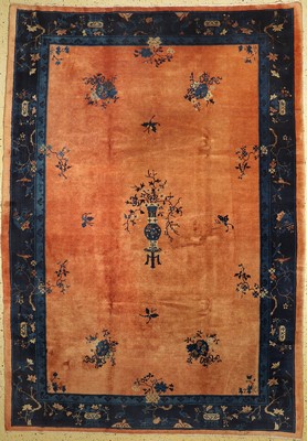 Peking antik, China, um 1900, Wolle auf Baumwolle, ca. 350 x 245 cm, EHZ: 2, ( kleine Flecken & Restaurierungen)