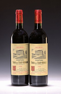 6 Flaschen 1999 Chateau Tour du Haut-Moulin , Haut Medoc, ca. 750ml, 12,5% Vol., High Fill, 85/86 Parker-Punkte