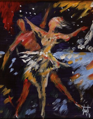 Georg Günther Zeuner, 1923 Dresden-2011 Speyer, Eisprinzessin, rückseitig so betitelt und dat. 97, Acryl/Lwd, rechts unten sign., ca. 30x24cm, R. ...