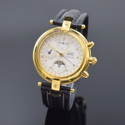 DU BOIS Armbandchronograph mit Vollkalenderanzeige Collection Du Bois No 200, Automatik, Schweiz um 2000, verg. Geh., Edelstahlboden aufgedr., Anz. ...