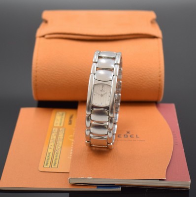 EBEL Damenarmbanduhr Beluga Manchette Referenz 9057A21, Edelstahlgeh. inkl. Gliederband m. Faltschl., quarz, Boden 4-fach verschr., vertikal ...