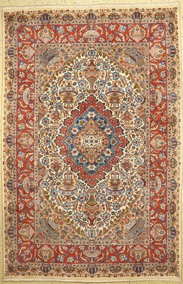 Vasen Kaschmar, Persien, ca. 50 Jahre, Wolle auf Baumwolle, ca. 300 x 200 cm, gereinigt, EHZ: 1-2