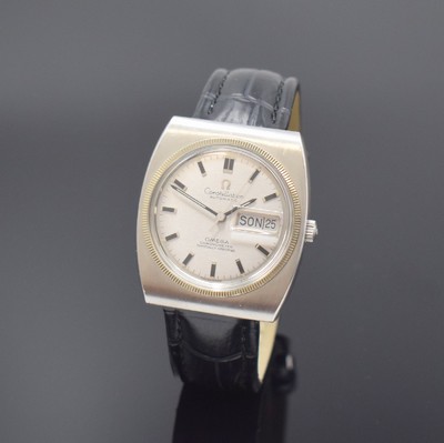 OMEGA Constellation Armbandchronometer in Stahl mit Weißgold-Lünette Referenz 168.041, Automatik, Schweiz um 1969, verschr. Boden m. Darst. ...
