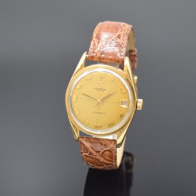 UNIVERSAL GENEVE Polerouter Herrenarmbanduhr Kaliber 215.1 in Stahl mit Goldhaube, Automatik, Schweiz um 1968, verschr. Boden, Nr. nicht mehr lesbar, ...