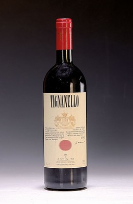 1 Flasche 1991 Marchesi Antinori Tignanello,Toskana, ca. 750ml, 13% Vol., Top Shoulder