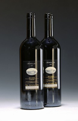 6 Flaschen 2010 Ornellaia Bolgheri Superiore, 25 Anniversario (1985-2010), in orig. Holzkiste, je ca. 750ml, 14,5% Vol., Into Neck/High Fill