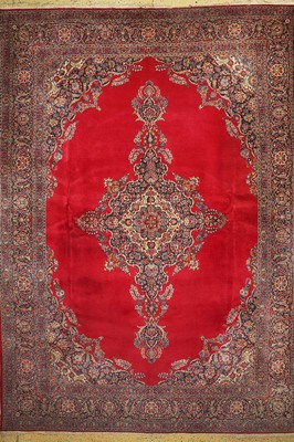 Keschan Kork alt, Persien, um 1960, Korkwolle auf Baumwolle, ca. 440 x 320 cm, EHZ: 3, (2 kleine Löcher)