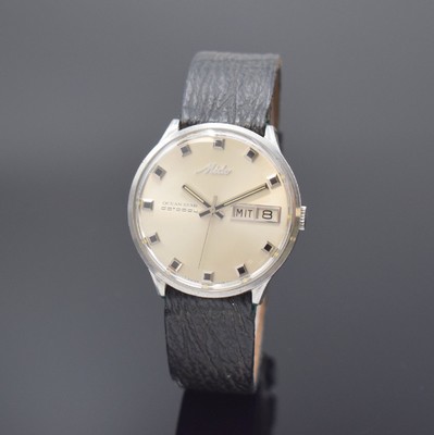 MIDO Ocean Star Datoday Herrenarmbanduhr Referenz 5059 in Stahl, Schweiz um 1970, Automatik, Monocoque-Geh., orig. Glas u. Krone, silb. Zifferbl., ...