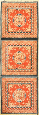 Ning-Hsia"Sitzbank-Teppiche", China, um 1900, Wolle auf Baumwolle, ca. 198 x 68 cm, EHZ: 2