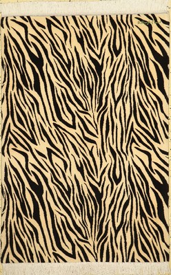 Tiger Teppich Persien, signiert(Resam Arabzadeh), ca. 50 Jahre, Wolle auf Baumwolle,ca. 145 x 100 cm, EHZ: 1(kleine Flecken).
