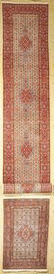 1 paar Mud fein, Persien, ca. 40 Jahre, Korkwolle mit Seide, ca. 484 x 80 cm, ca. 122 x 80 cm, EHZ: 3