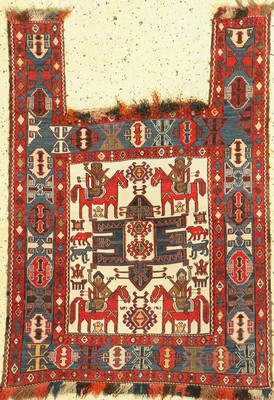 Shahsawan Sumakh Pferdedecke, Persien, um 1920/1930, Wolle auf Wolle, ca. 135 x 98 cm, EHZ: 2