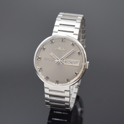 MIDO Herrenarmbanduhr Ocean Star Datoday Referenz 9369, Automatik, Schweiz um 1970, Edelstahl Einschalengeh. inkl. orig. Gliederband, get. A-Welle, ...