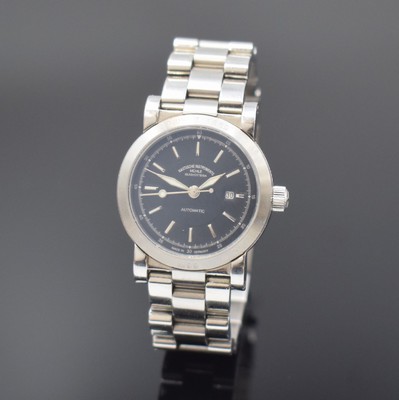 NAUTISCHE INSTRUMENTE MÜHLE GLASHÜTTE M99 Damenarmbanduhr in Stahl, Deutschland um 2000, Automatik, beids. vergl. Geh. inkl. orig. Stahlband m. ...