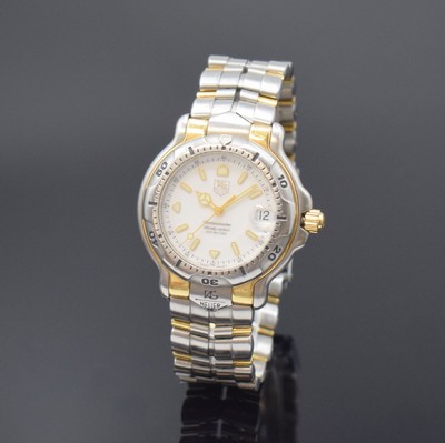 TAG HEUER Chronometer Herrenarmbanduhr, Schweiz um 1990, Automatik, Ref. WH5151, Edelstahl/Gold komb. inkl. orig. Gliederband m. Faltschl., Krone u. ...
