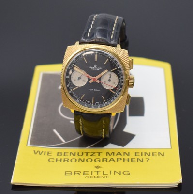 BREITLING Top Time Herrenchronograph Referenz 2008, Schweiz um 1966, Handaufzug, verg. Carré-Cambré-Geh., gedr. Stahlboden, Borken- Lünette, ...