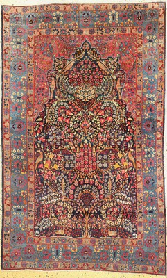 Kerman Lawar antik, Persien, um 1900, Wolleauf Baumwolle, ca. 217 x 135 cm, EHZ: 3