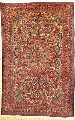 Sarogh Kork fein, Persien, um 1960, Korkwolle auf Baumwolle, ca. 200 x 130 cm, gereinigt, EHZ: 1-2, (Fransen erneuert)