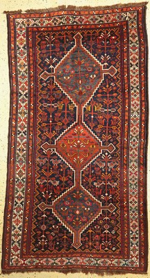 Khamseh alt, Persien, um 1930/1940, Wolle auf Wolle, ca. 280 x 160 cm, gereinigt, EHZ: 1-2